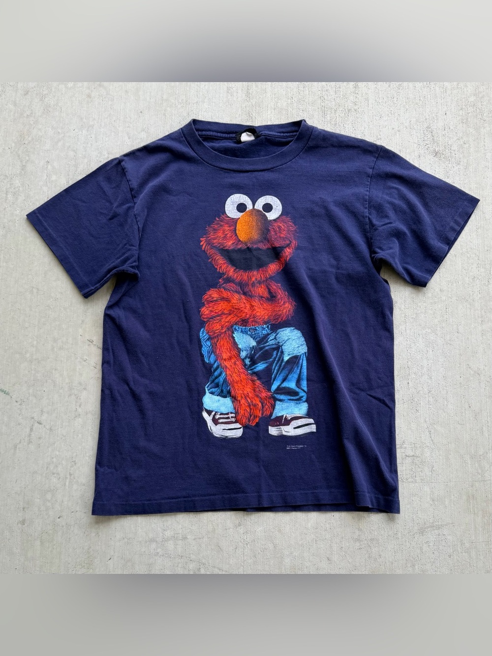 Vintage Sesame Street Elmo T Shirt Changes 90s Marky Mark Spoof Single Stitch